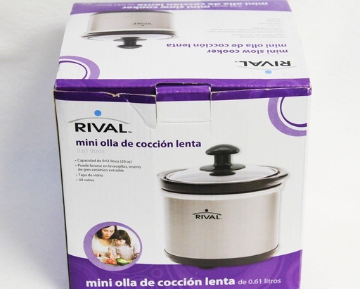 Rival .65-Quart Mini Slow Cooker, Stainless Steel
